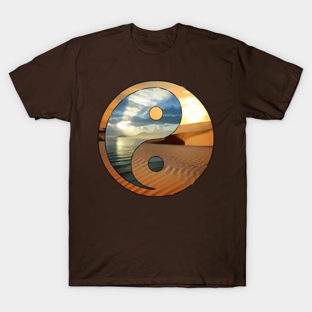 yin yang - landscapes ocean desert T-Shirt by EDDArt